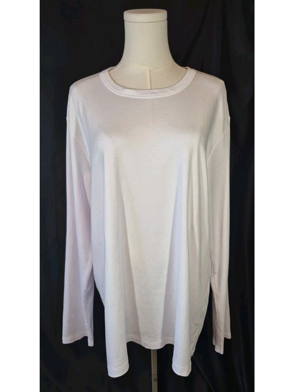 Lake Pima Cotton White Long Sleeve Top New XL